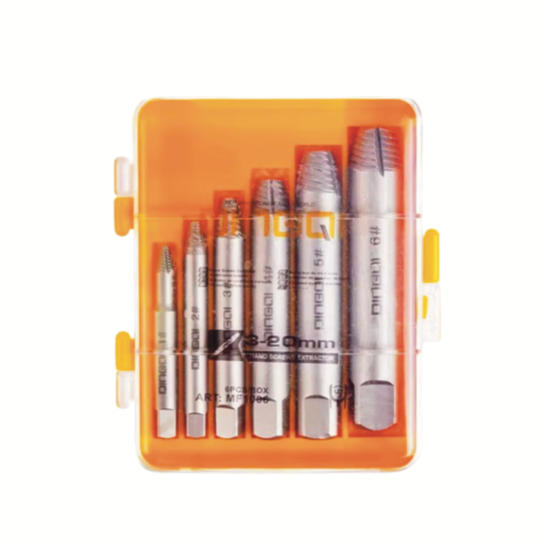 Extractor de Tornillos Dañados 6 piezas (1/8-3/4” | 3mm-20mm) – DINGQI